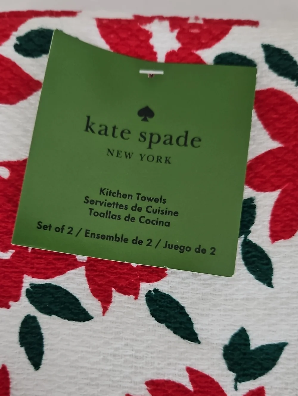Kate Spade NY NWT 2pk Holiday Kitchen Towels